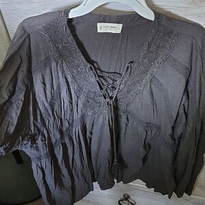 Lucky Brand Women's Gray Top